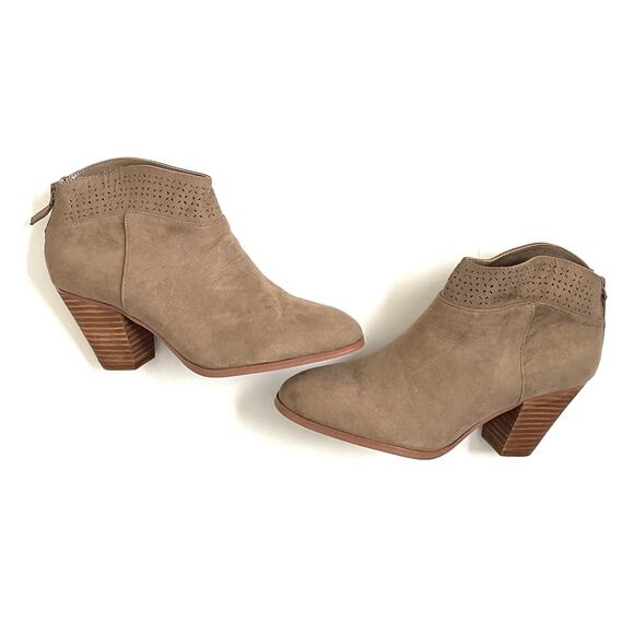 Violet & Red Jackson Heeled Boots Bootie Tan Size 8.5 NEW - Picture 6 of 9